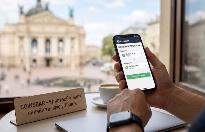 Обмін криптовалюти Львів чому CoinsBar — ідеальний вибір для швидкого та вигідного обміну