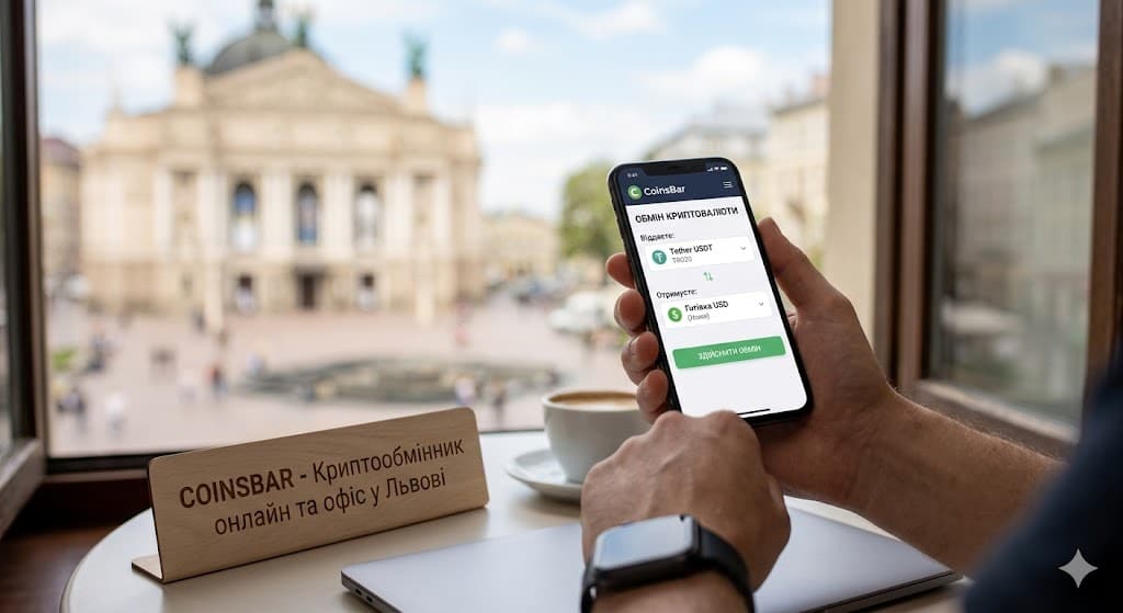 Обмін криптовалюти Львів чому CoinsBar — ідеальний вибір для швидкого та вигідного обміну