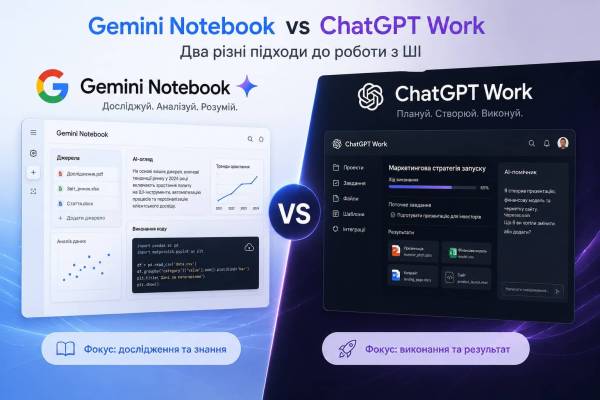 Google перейменувала NotebookLM на Gemini Notebook, а OpenAI представила ChatGPT Work. Чим вони відрізняються 17 Google перейменувала NotebookLM на Gemini Notebook, а OpenAI представила ChatGPT Work. Чим вони відрізняються 17