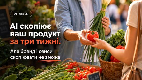 AI скопіює ваш продукт за три тижні. Але бренд і сенси скопіювати не зможе