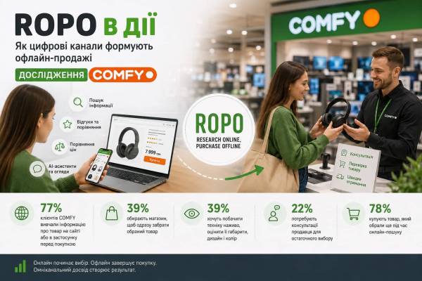 COMFY дослідження: Вплив онлайн-активності на реалізацію в роздрібних магазинах 4