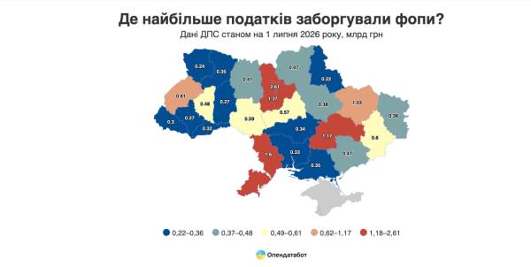 ФОПи заборгували державі понад 16 мільярдів: де шукати найбільших платників податків-боржників 6 ФОПи заборгували державі понад 16 мільярдів: де шукати найбільших платників податків-боржників 6