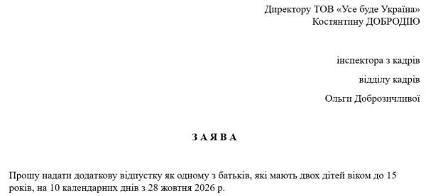 Додаткова відпустка на дітей: правила оформлення 2023