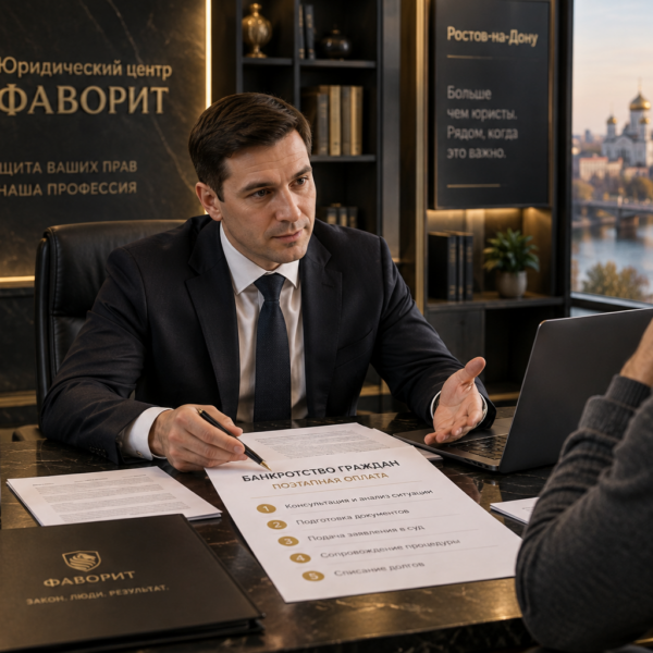 Банкротство с поэтапной оплатой в Ростове-на-Дону что предлагает Юридический центр «ФАВОРИТ»